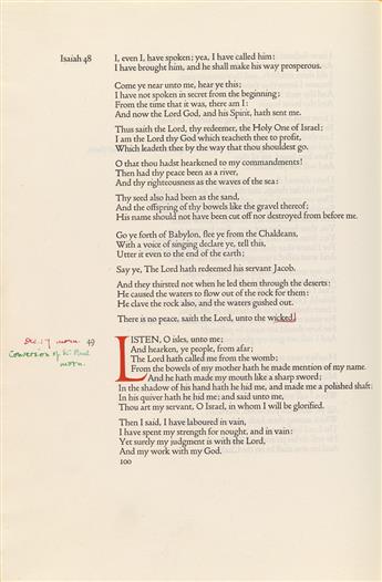 (DOVES PRESS.) Strouse, Norman H.; and Dreyfus, John. C-S The Master Craftsman: An Account of the Work of T. J. Cobden-Sanderson [and]